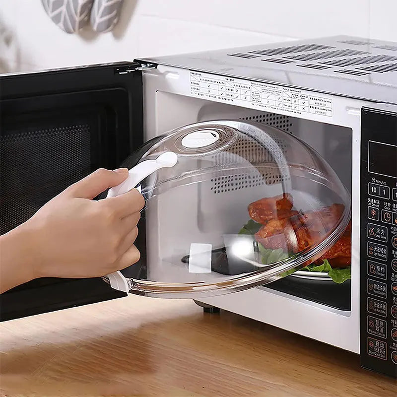 Large Microwave Splatter Cover BPA Free Microwave Oven Plate Food Cover Guard Lid with Adjustable Steam Vents Dishwasher Safe