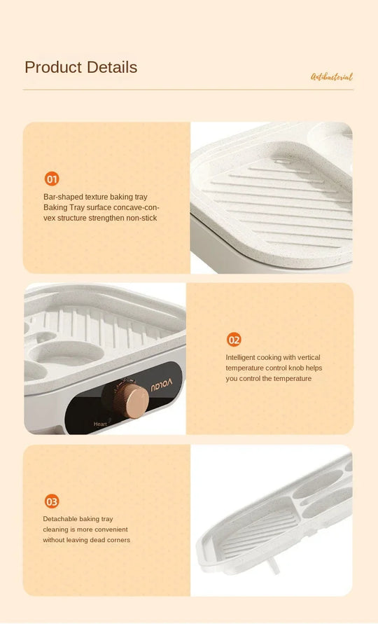Fried egg barbecue burger machine non-stick small flat household frying pan breakfast egg burger pancake pan four-hole fried egg