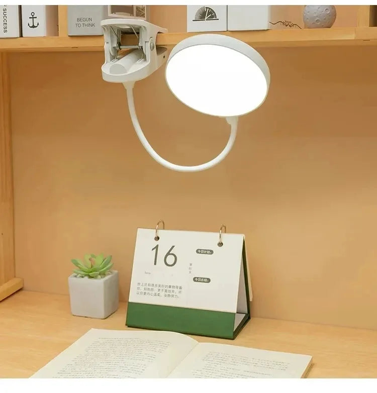 Led Table Lamp USB Rechargeable Night Light With Folding Clamp Study Stand Read Lamp Touch 3 Modes Dimming Eye Protection Light