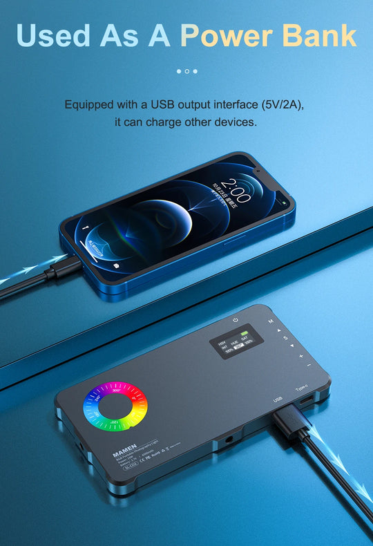 MAMEN 70° Spotlight RGB Video Light
