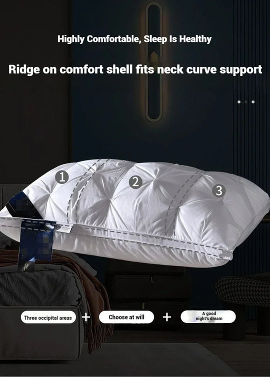 Sleeping Pillows 5-star Hotel Neck Pillow Three-dimensional Soft Solid Color Pillow Comfortable Pillows for Sleeping Home Offers