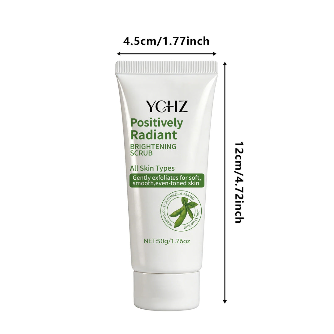 Radiant Skin Cleansing Scrub Gel, Moisturizing Formula, Rich in Soybean Extract, Helps Improve Skin Tone and Texture; Oil-Free