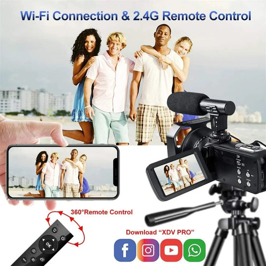 4K Professional Video Camera Camcorder