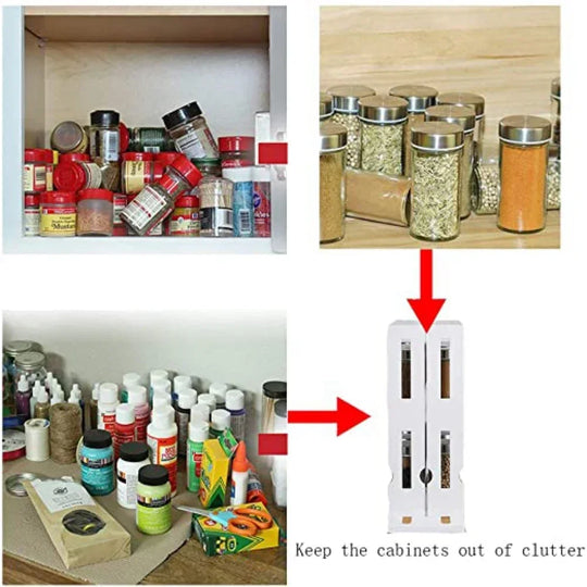 2-Tier Rotating Spice Organizer Rack