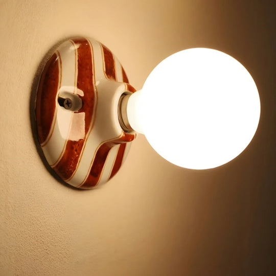 Contemporary Rotro Ceramics Wall Light Lamp Wall Lamp Sconce For Bedroom Living Room Office Indoor Home Decorative Fixture