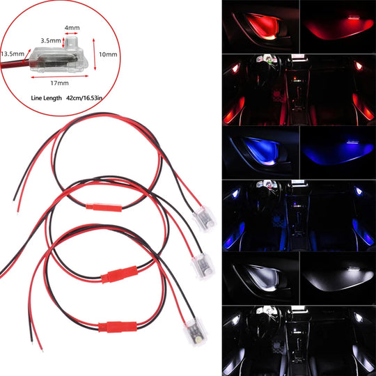 LED Ambient Light Transparent Lamp Body Circular Car Inner Bowl Light Door Handle Lights Handrail Lights Decorative Lamp