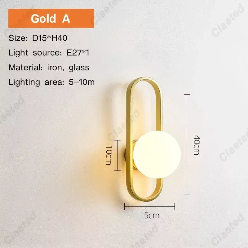 LED Wall Lamp For Luxury Living Room Bedroom Bedside Corridor Aisle Light Hotels Background Home Decorative Wall Sconce 12W