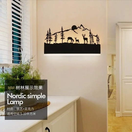 Lamp Decoration Sonce Wall Light Indoor Lighting For Living room Bedroom Bedside Light Black Wandlamp Lustre