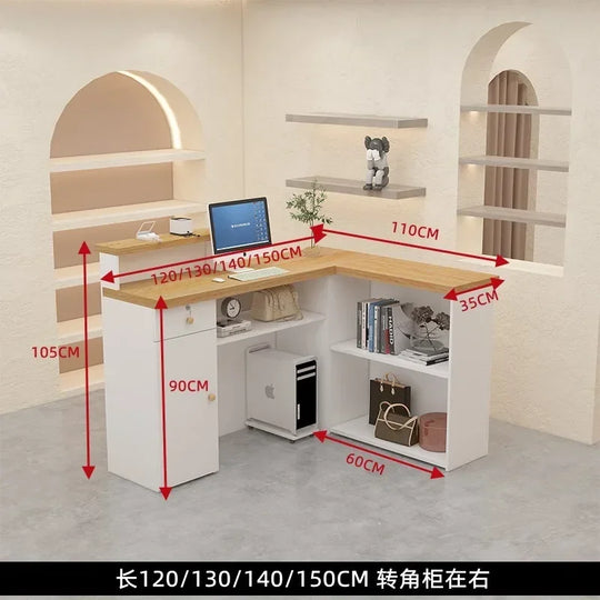 Bar Modern Reception Desk Tall Cabinet Lights Office Table Reception Desk Commercial Cashier Mostrador Garden Furniture Sets