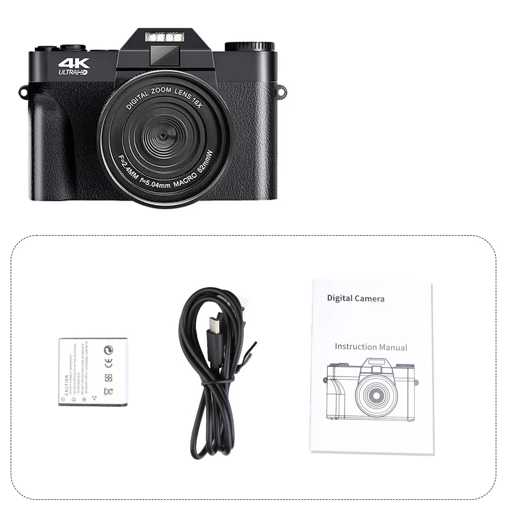 4K 48MP WIFI Camcorder Digital Camera