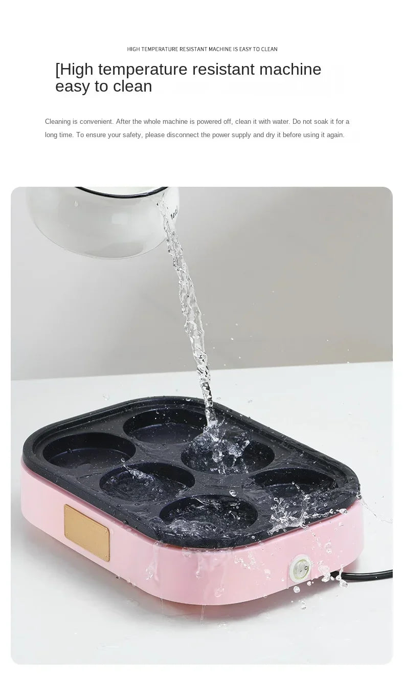 Fried egg burger machine non-stick flat bottom household frying pan breakfast pancake pancake pan small four-hole fried artifact