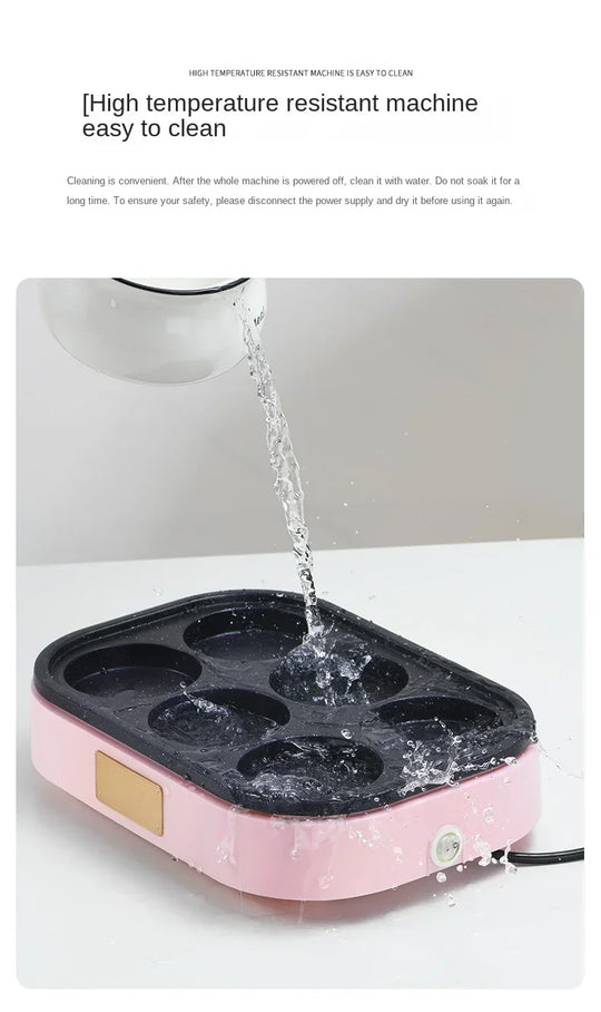 Fried egg burger machine non-stick flat bottom household frying pan breakfast pancake pancake pan small four-hole fried artifact
