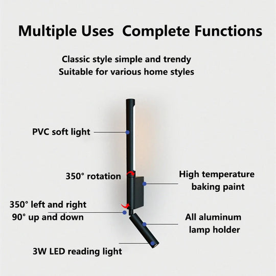 LED Wall Lamp for Living Room Wall Decor Light Fixture Lights Indoor Bedroom Lighting Bedside Table Lamps Night Lamp