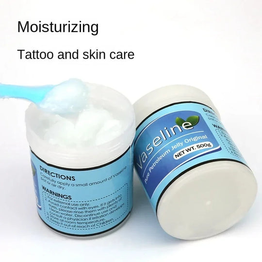 Tattoo Vaseline White Bottle Softens Keratin Skin Lubrication and Auxiliary Coloring Tattoo Embroidery Repair Dry Crack 500g