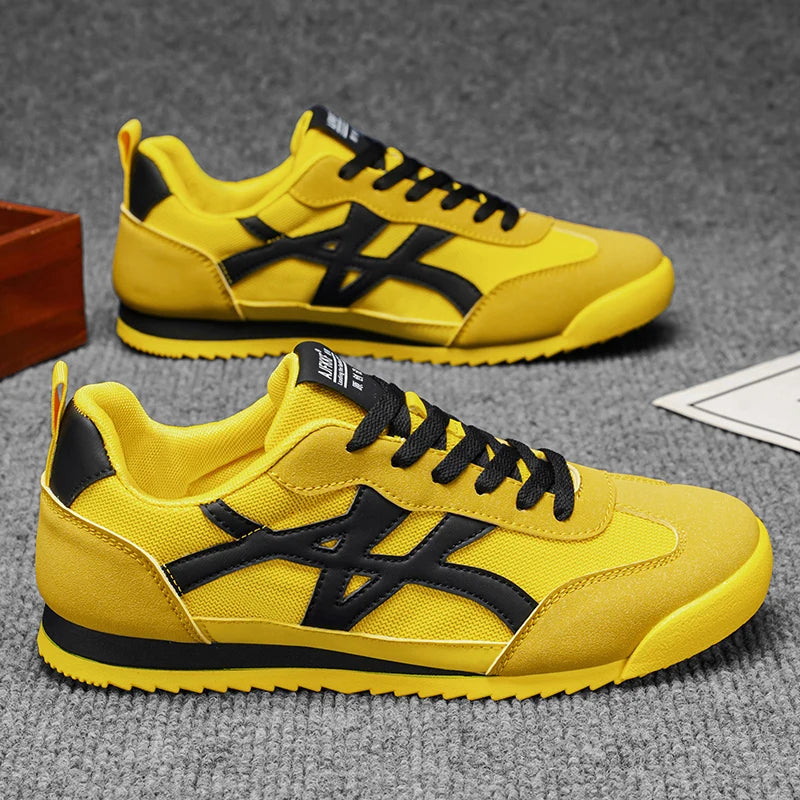 Men's Casual Shoes Fashion Sneakers Low Top Lace Up Lightweight Comfortable Breathable Walking Shoes For Daily Wear