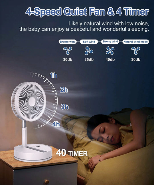 Wireless Folding Desk Fan