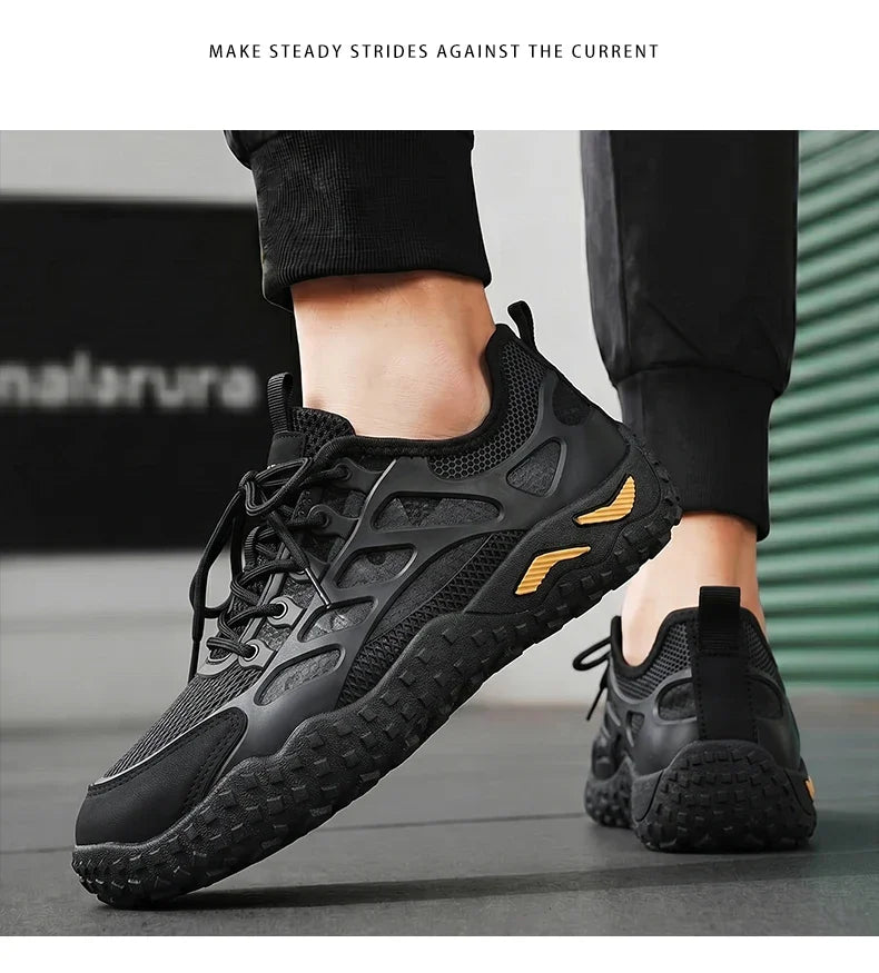 Men's Casual Sneakers Breathable New Versatile Mesh Casual Shoes Summer Anti Slip Wear-resistant Hiking Shoes Outdoor Walking