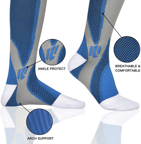 Compression Socks Travelers Socks Football Soccer Thigh Long Tube Unisex Outdoor Sports Nurses Stockings For Men Women