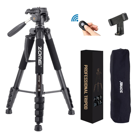 DSLR & Video Camera Stand with Phone Holder for Phones and Cameras
