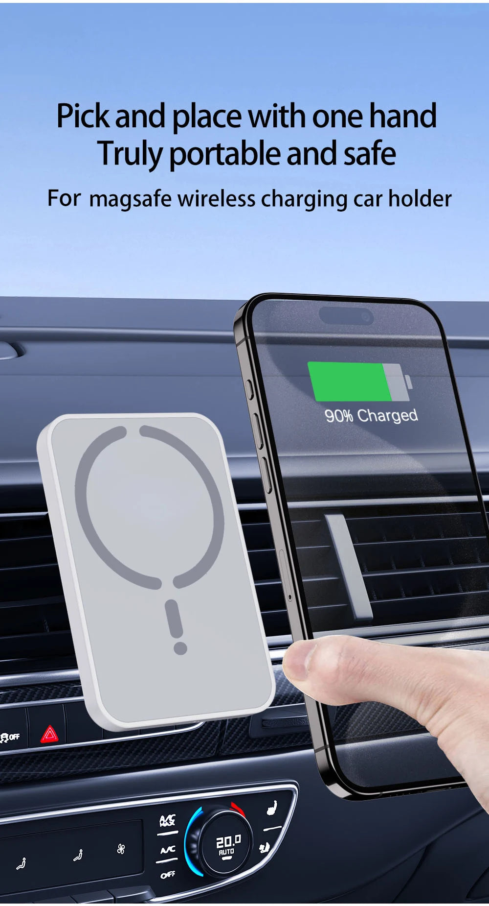 15W Magnetic Car Wireless Charger