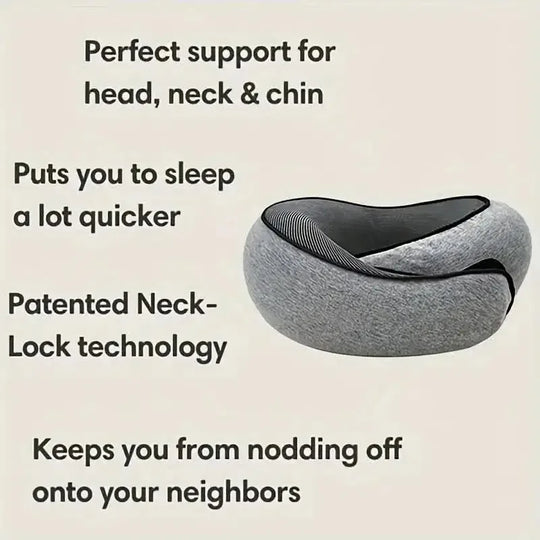 Portable Adjustable Memory Foam Travel Neck Pillow