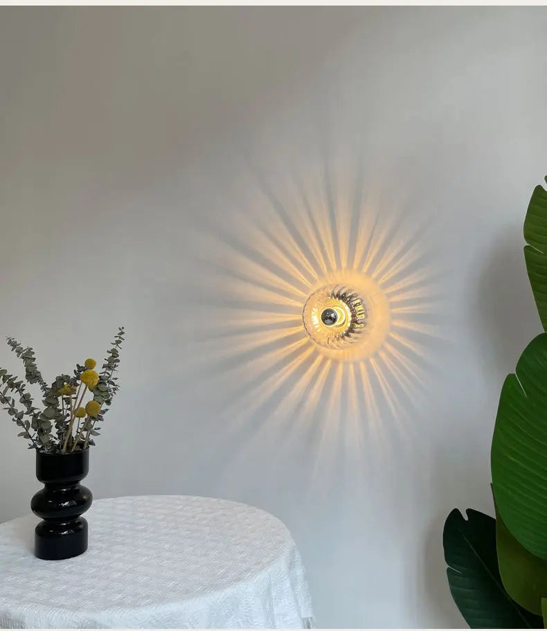 Lamp for Bedroom Simple Ancient Style Package Aisle Glass Nordic Retro Personality Balcony Corridor Stairs Wall Decor