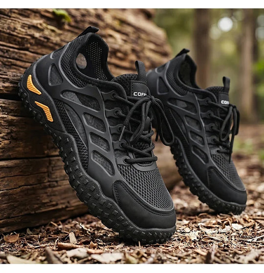 Men's Casual Sneakers Breathable New Versatile Mesh Casual Shoes Summer Anti Slip Wear-resistant Hiking Shoes Outdoor Walking