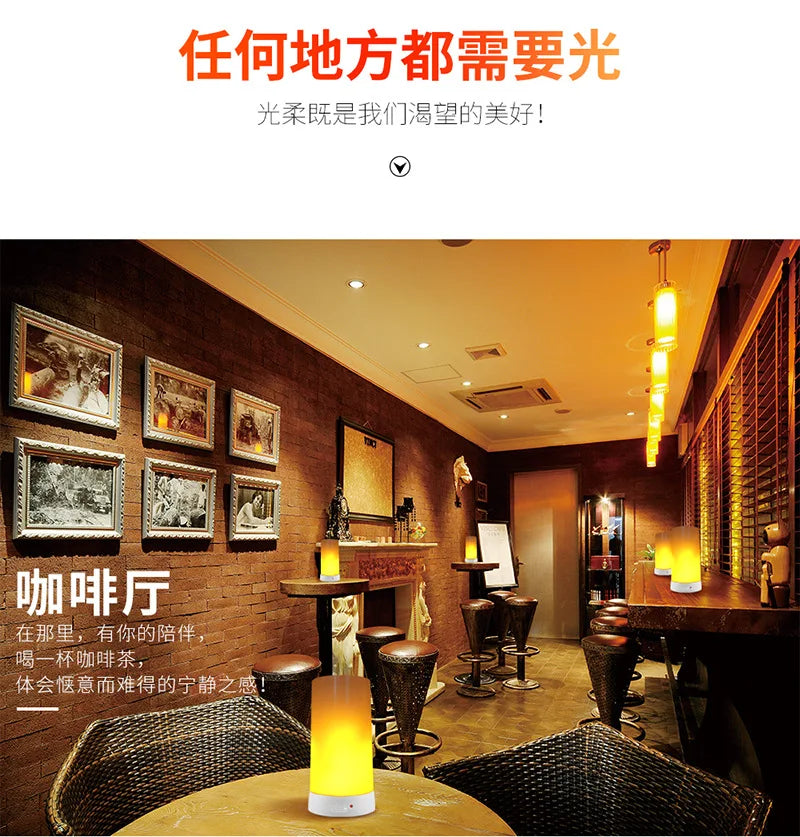 LED Flame Lamps for Room Simulated Flame Night Lights Lava Lamps Indoor Bar Ktv Wedding Decoration for Christmal New Year Gift