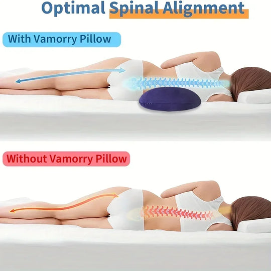 Inflatable Pillow Adjustab  Lumbar Support Pillow for Sleep Suitable for Side Lying and Supine Position