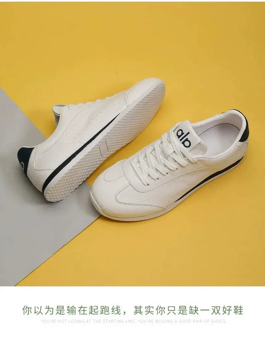 Non slip sneakers simple elegant style soft wear resistant sole lightweight breathable casual trainers for men women streetwear