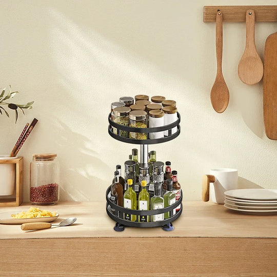 360° Rotating Spice Tray Kitchen Organizer