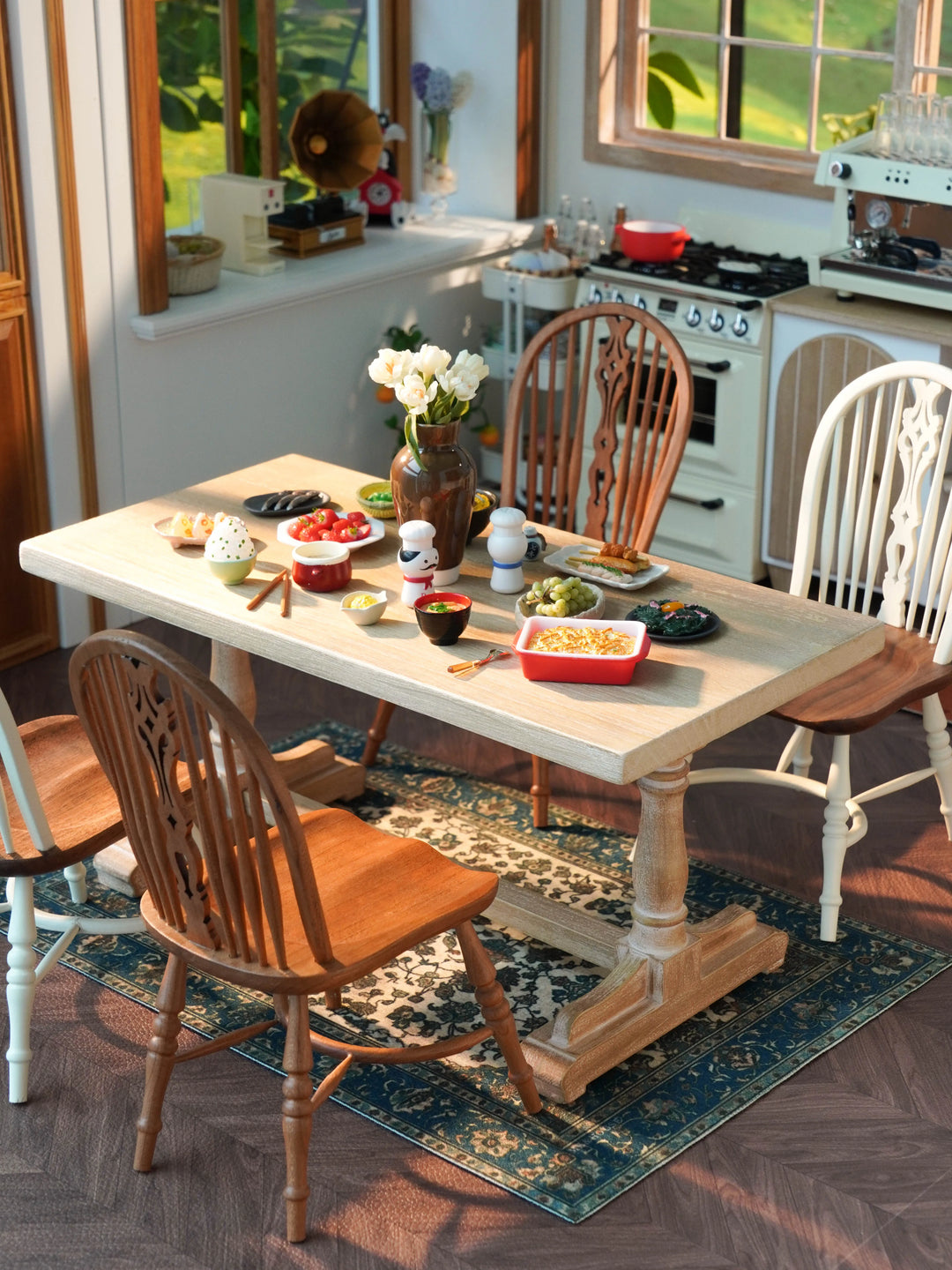 1/6 doll house model furniture accessories mini model Free combination retro table legs desktop