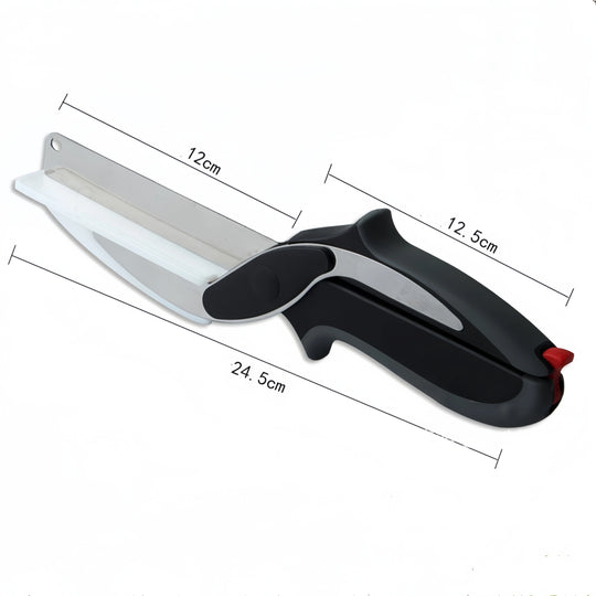 Multifunctional Separable Kitchen Knife, Cutting Board & Wavy Scissors