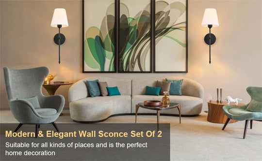 Modern American Wall Lamp for Bathroom Mirror Light Bedroom Room Decor Corridor Cloth shade Sconce 100V-220V Hard wired