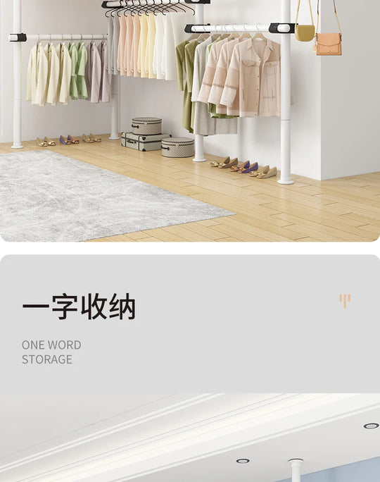 Dressing Rooms Hanger Floor Clothes Racks Clothing Shoe Floor Bedroom Garment Rack Rail Free Standing Percheros Furniture