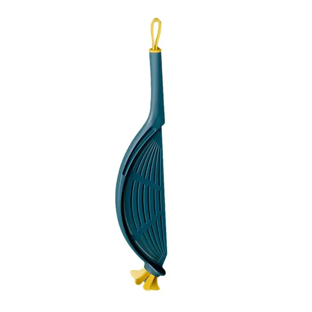 Plastic Crescent Pot Strainer with Silicone Handle