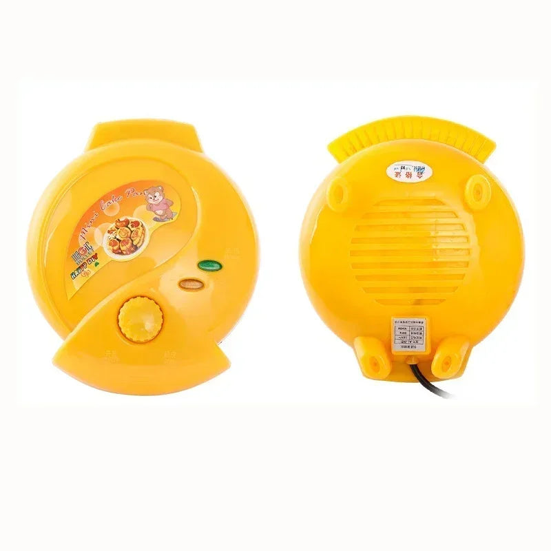 220V Household automatic cake machine Cartoon mini children's bread machine double-sided heating baking breakfast machine EU US