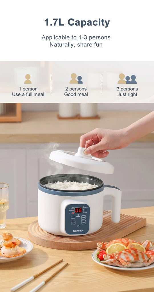 Electric Mini Rice Cooker and Multifunction Pot
