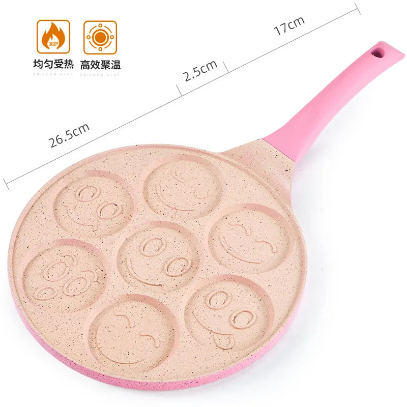 Seven Hole Breakfast Nonstick Frying Pan Pan With A Flat Bottom Porous Omelette Pan Baby Omelette Mold