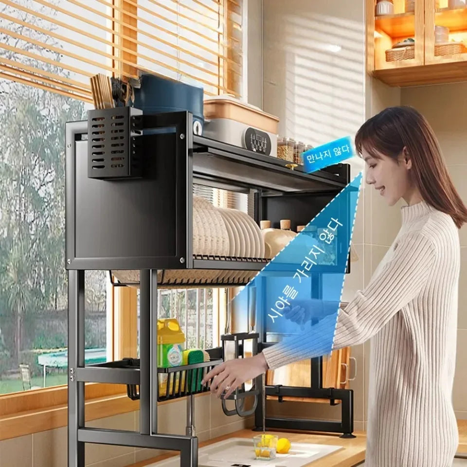 Stainless Steel Over-the-Sink Dish Drying Rack