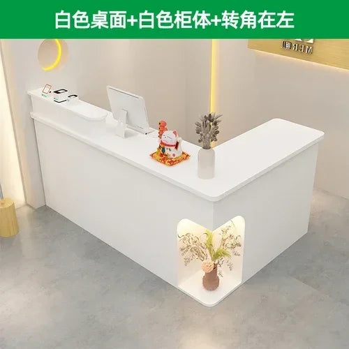 Bar Modern Reception Desk Tall Cabinet Lights Office Table Reception Desk Commercial Cashier Mostrador Garden Furniture Sets