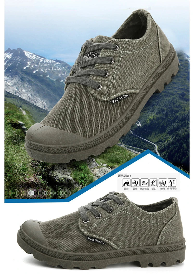 Casual Sneakers Mens Canvas Shoes Fashion Cool Street Sneaker Breathable Men's Casual Shoes Male Brand Outdoor Tooling Shoes