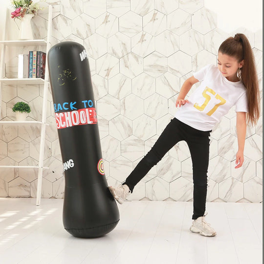 Inflatable Boxing Standing Bag Training Pressure Relief Fitness Punching Sandbag for Chilren Christmas Gifts - Jscomfortzstore