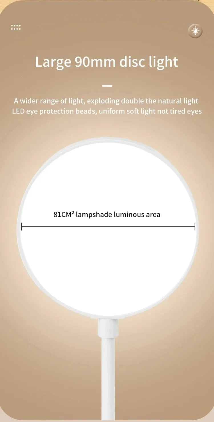 Led Table Lamp USB Rechargeable Night Light With Folding Clamp Study Stand Read Lamp Touch 3 Modes Dimming Eye Protection Light