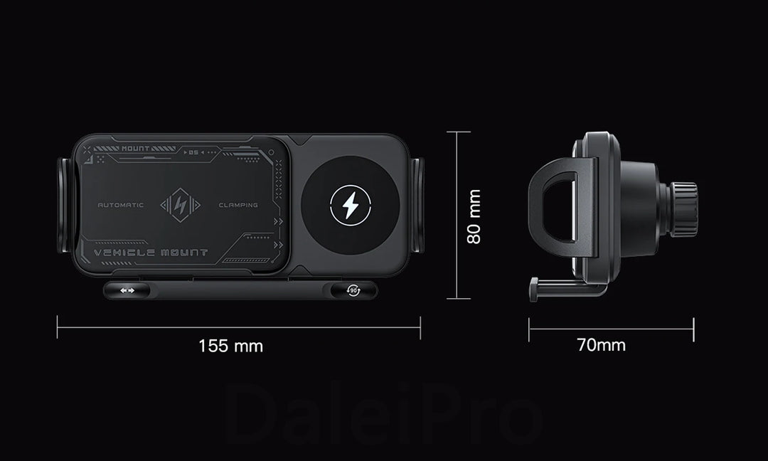 Foldable Phone Holder Car Wireless Charging Mount