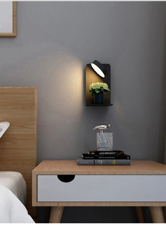 Led Wall Lamp Modern Simplicity Interior Wall Light Bedroom Night Lamp Bedside Lamp LED Light with Usb Mobile Phone Charging