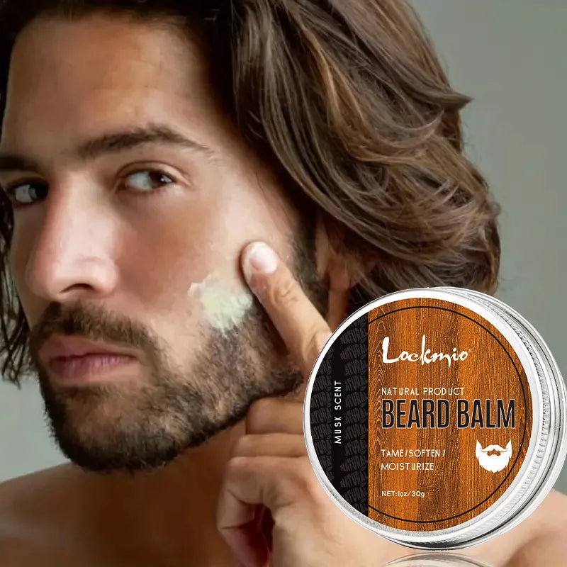 Beard Nourish Moisturizing Cream Men Whisker Balm Promote Hair Growth Moustache Wax for Groomed Charming Beards Styling Products