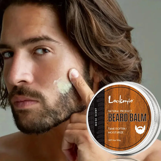 Beard Nourish Moisturizing Cream Men Whisker Balm Promote Hair Growth Moustache Wax for Groomed Charming Beards Styling Products