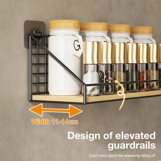 No-Drill Wall-Mounted Kitchen Spice Rack