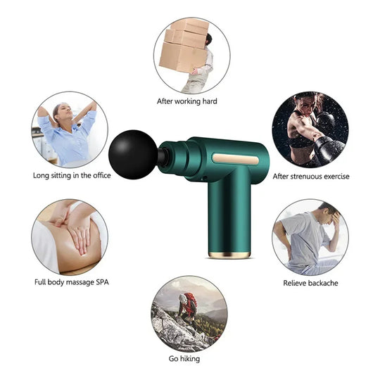 Portable Fascia Gun Vibration Massage Gun For Body Neck Back Pain Gout Relief Deep Muscle Relaxation Fitness Slimming One Head - Jscomfortzstore